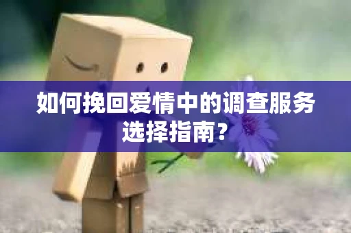 如何挽回爱情中的调查服务选择指南？