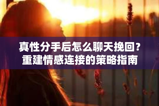 真性分手后怎么聊天挽回？重建情感连接的策略指南