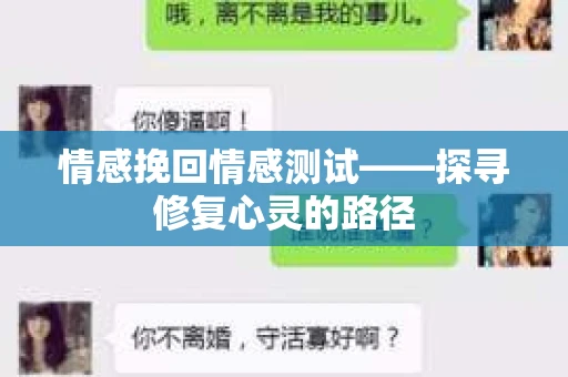 情感挽回情感测试——探寻修复心灵的路径