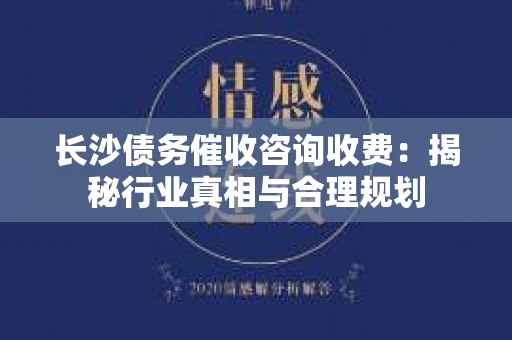 长沙债务催收咨询收费：揭秘行业真相与合理规划