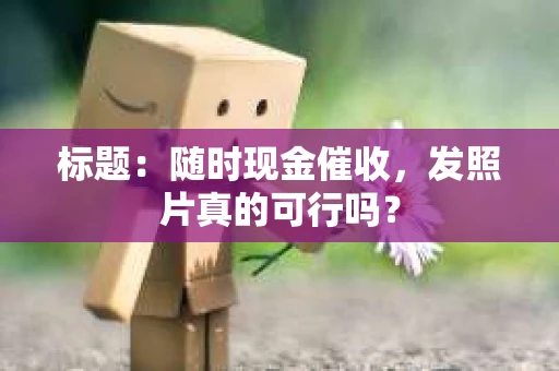 标题：随时现金催收，发照片真的可行吗？