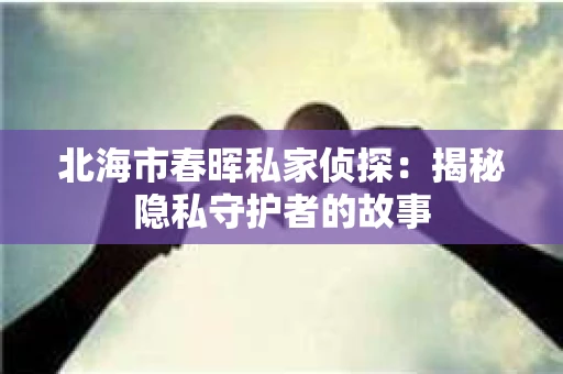 北海市春晖私家侦探：揭秘隐私守护者的故事