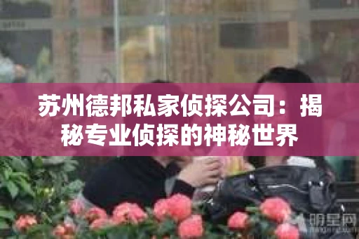 苏州德邦私家侦探公司:揭秘专业侦探的神秘世界 苏州德邦私家侦探公司:揭秘专业侦探的神秘世界