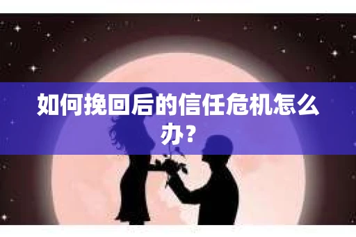 如何挽回后的信任危机怎么办？