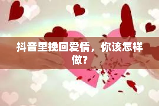 抖音里挽回爱情，你该怎样做？